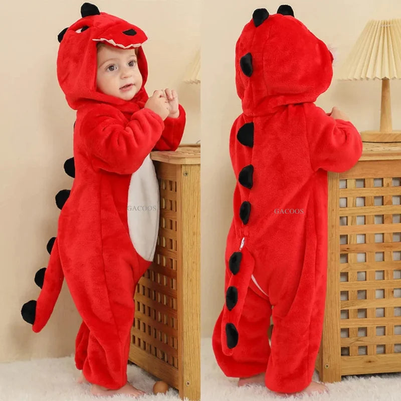 Red Dinosaur Baby Romper – Cute Cosplay Onesie