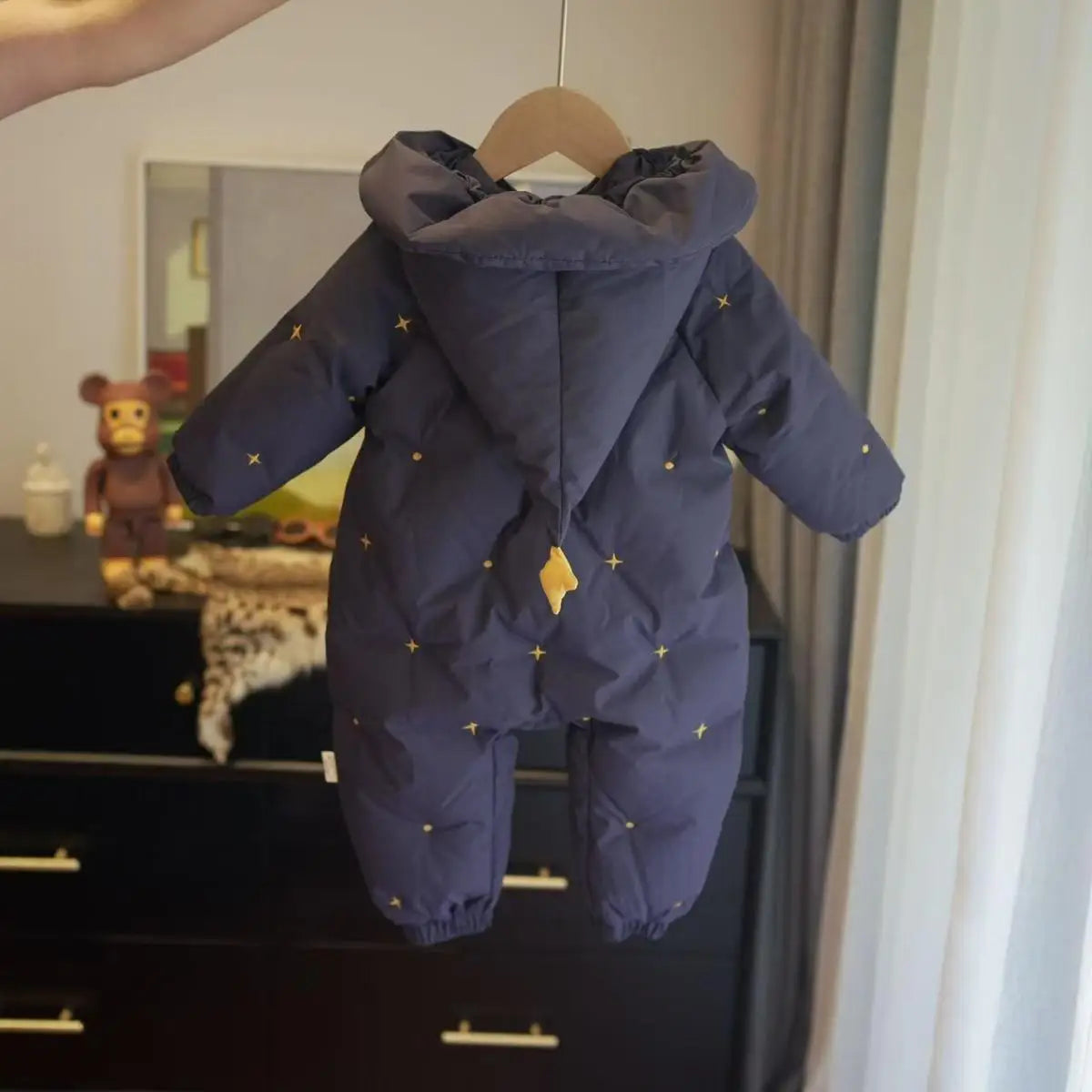 Winter Thickened Cotton Baby Romper – Newborn One-Piece