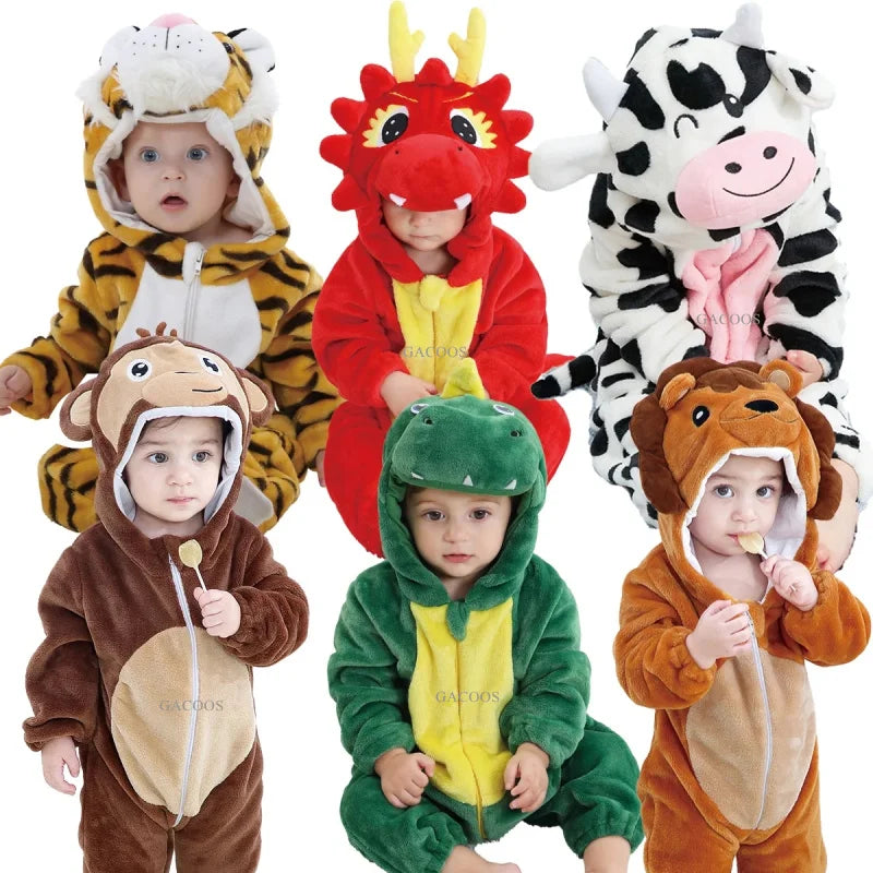 Red Dinosaur Baby Romper – Cute Cosplay Onesie