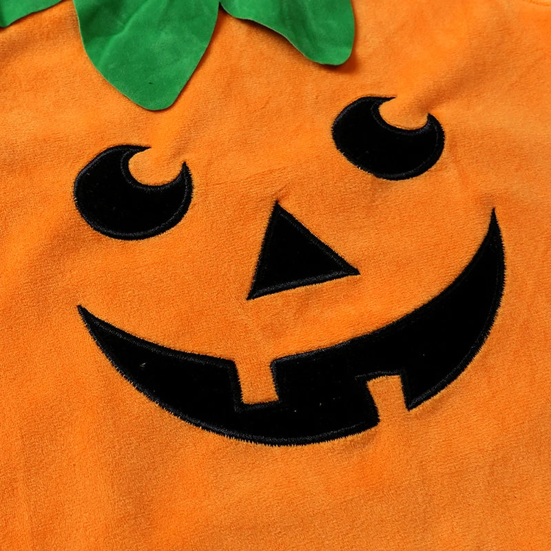 Baby Halloween Pumpkin Romper Set – 3-Piece Newborn Costume