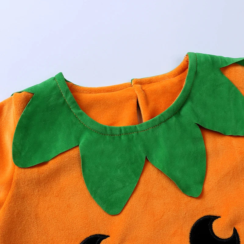 Baby Halloween Pumpkin Romper Set – 3-Piece Newborn Costume