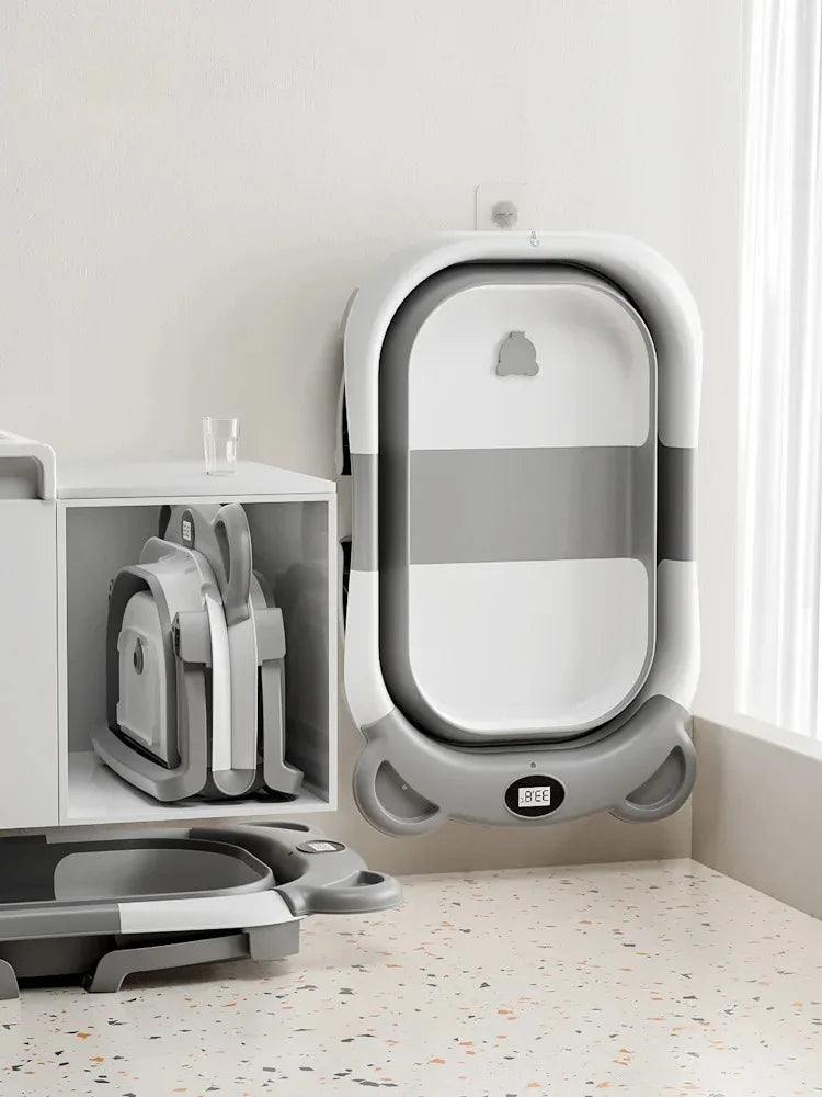 Collapsible Baby Bathtub with Thermometer