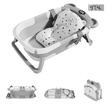 Collapsible Baby Bathtub with Thermometer