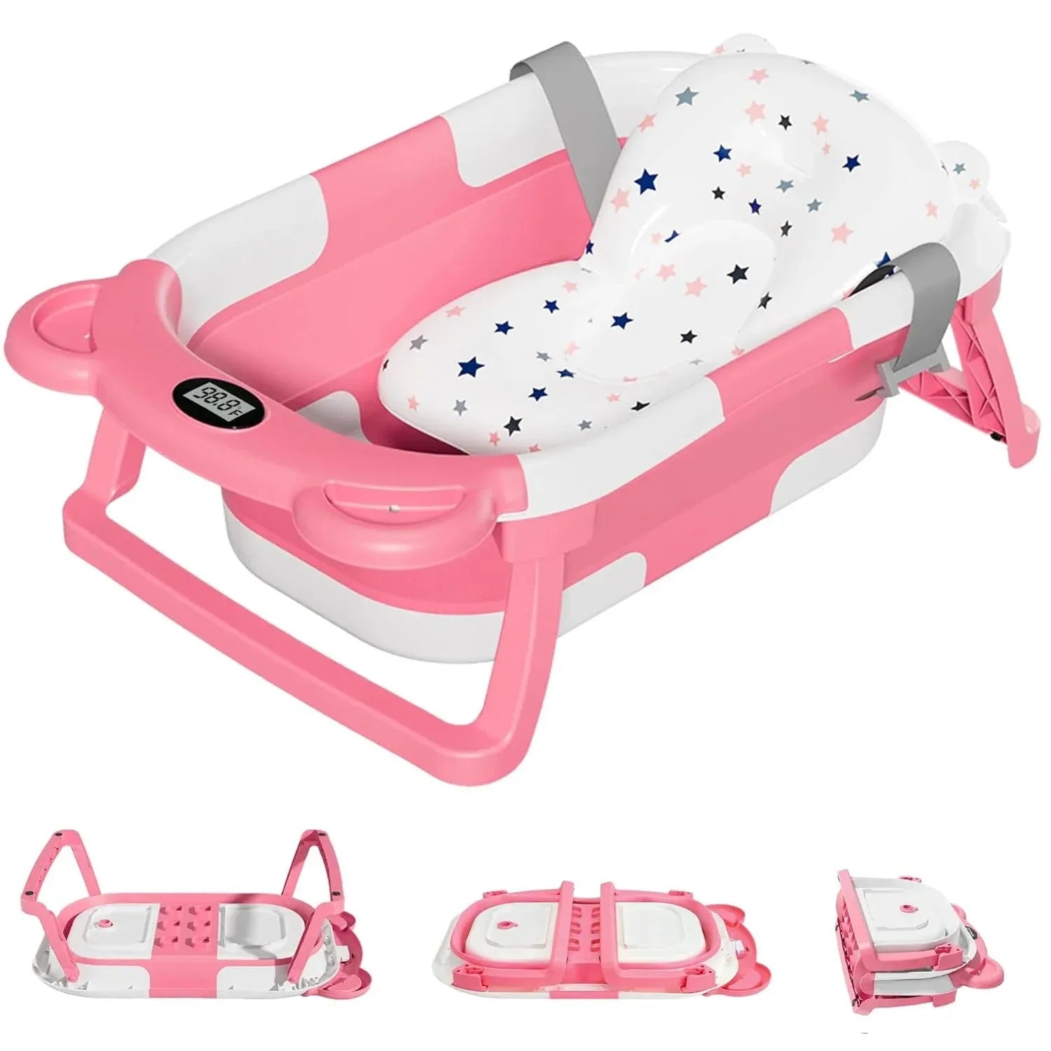 Collapsible Baby Bathtub with Thermometer
