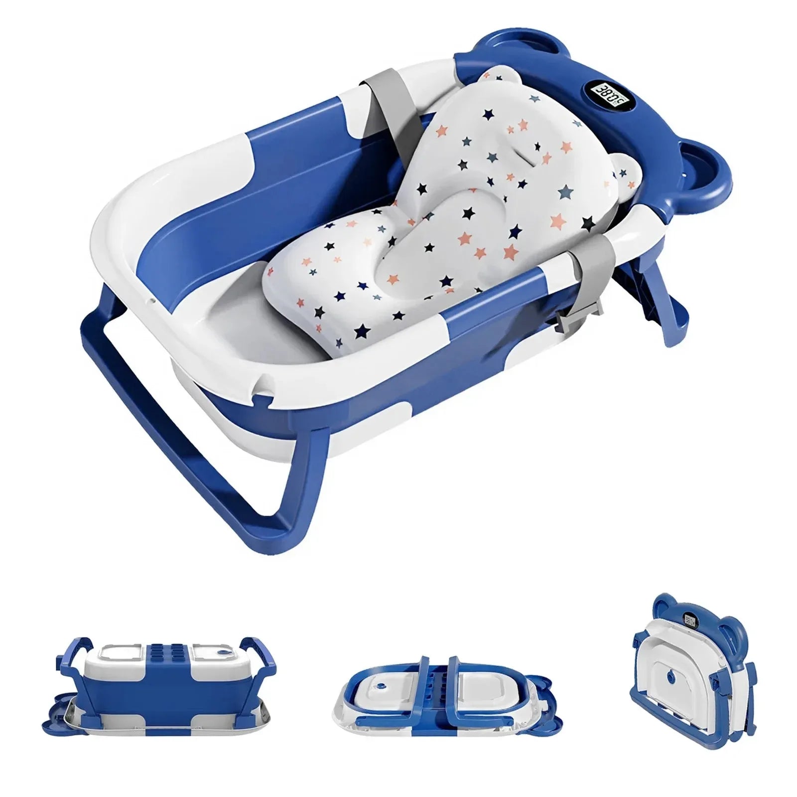 Collapsible Baby Bathtub with Thermometer