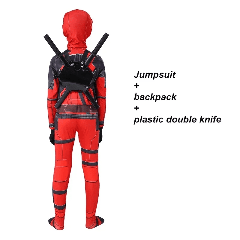 Kids Deadpool Cosplay Costume Set