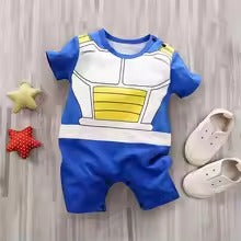 Dragon Ball Baby Romper – Goku & Vegeta Anime Cotton Short Sleeve Jumpsuit for Newborns and Toddlers