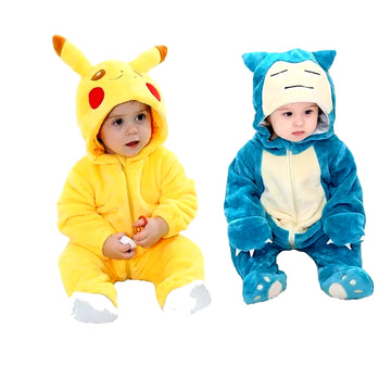 Baby Penguin Snorlax & Pikachu Baby Jumpsuit – Adorable Pokémon-Inspired Baby Rompers
