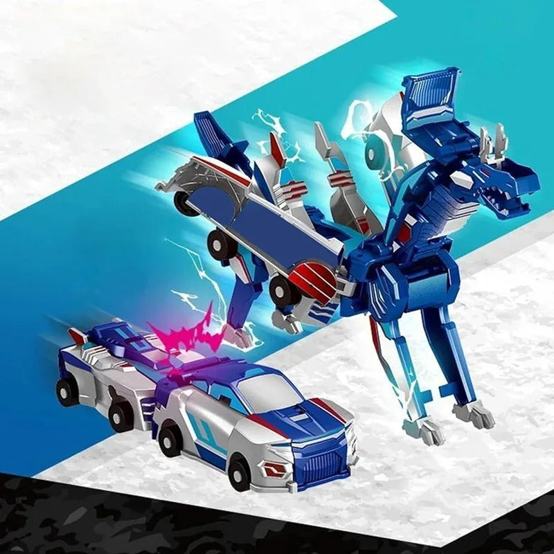 2-in-1 Unicorn Transforming Car Toy for Kids – Magnetic Collision DIY Robot Vehicle, Battery-Free ABS Toy for Ages 3+